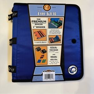 NWT CASE IT THE LOCKER  PRE-2 THE PREMIUM BINDER RINGER 1" BINDER